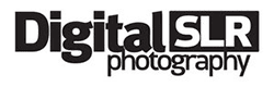 dslrphotography Logo for Digital SLR Photography. The text is in bold, black letters. "Digital" is positioned at the top and aligned with "SLR," which is also bold, with "Photography" underneath it. The background is white.